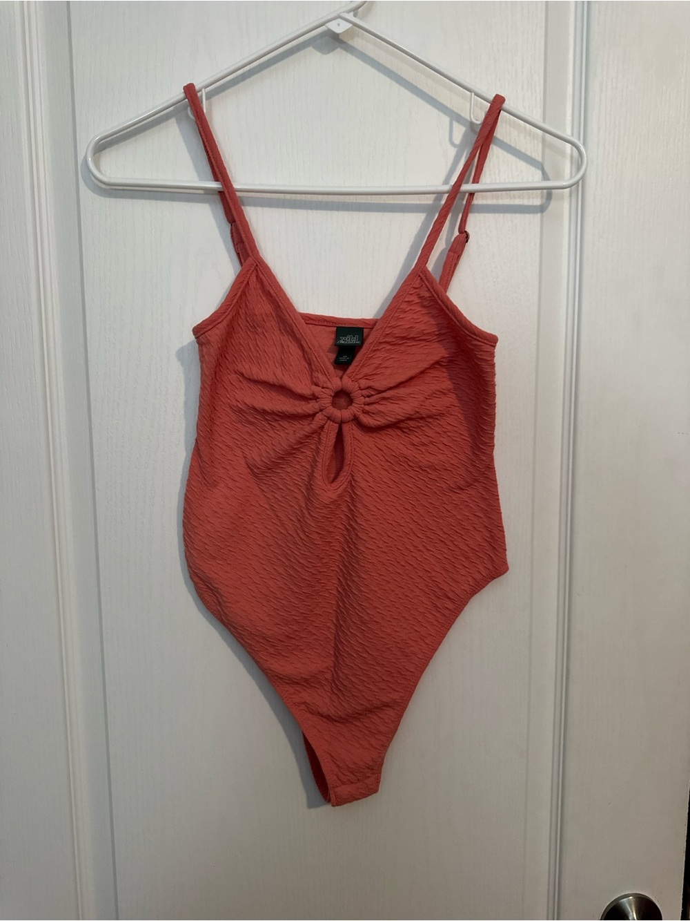 Wild Fable Coral Pink Bodysuit Keyhole